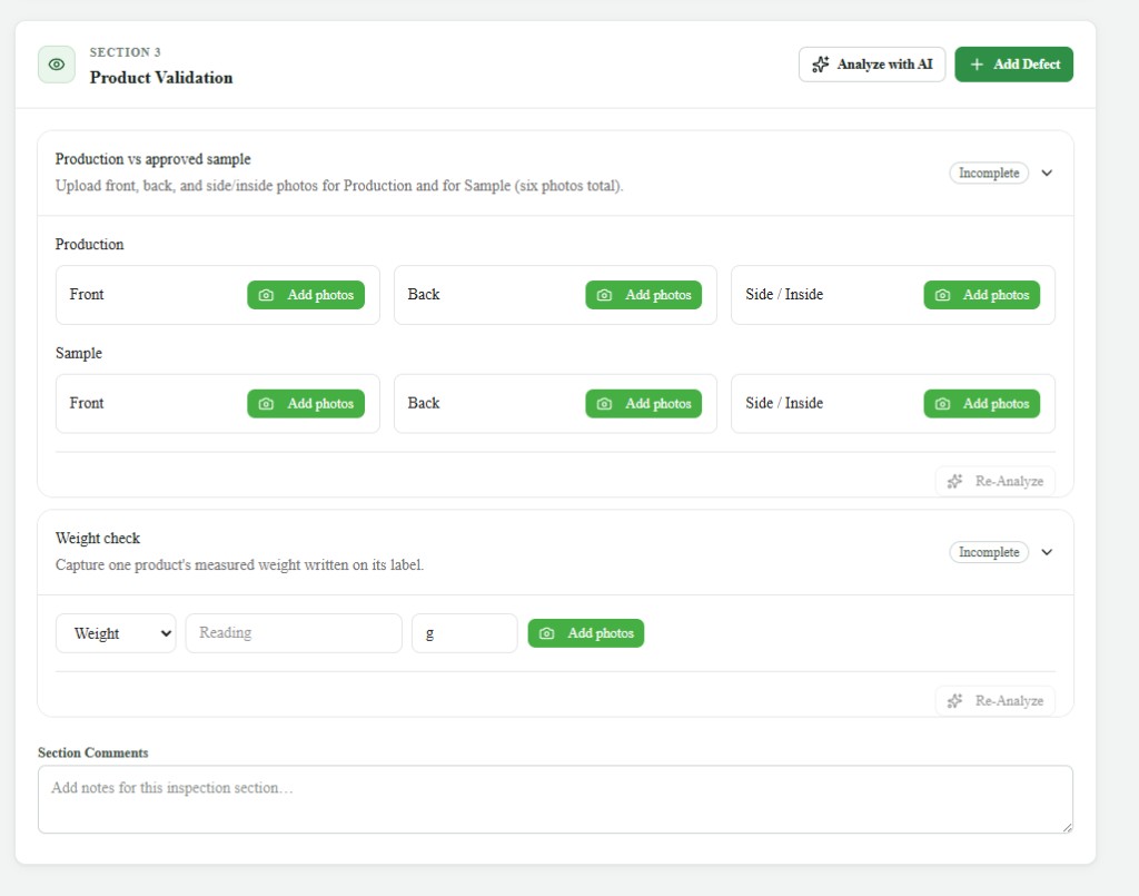 Product Validation